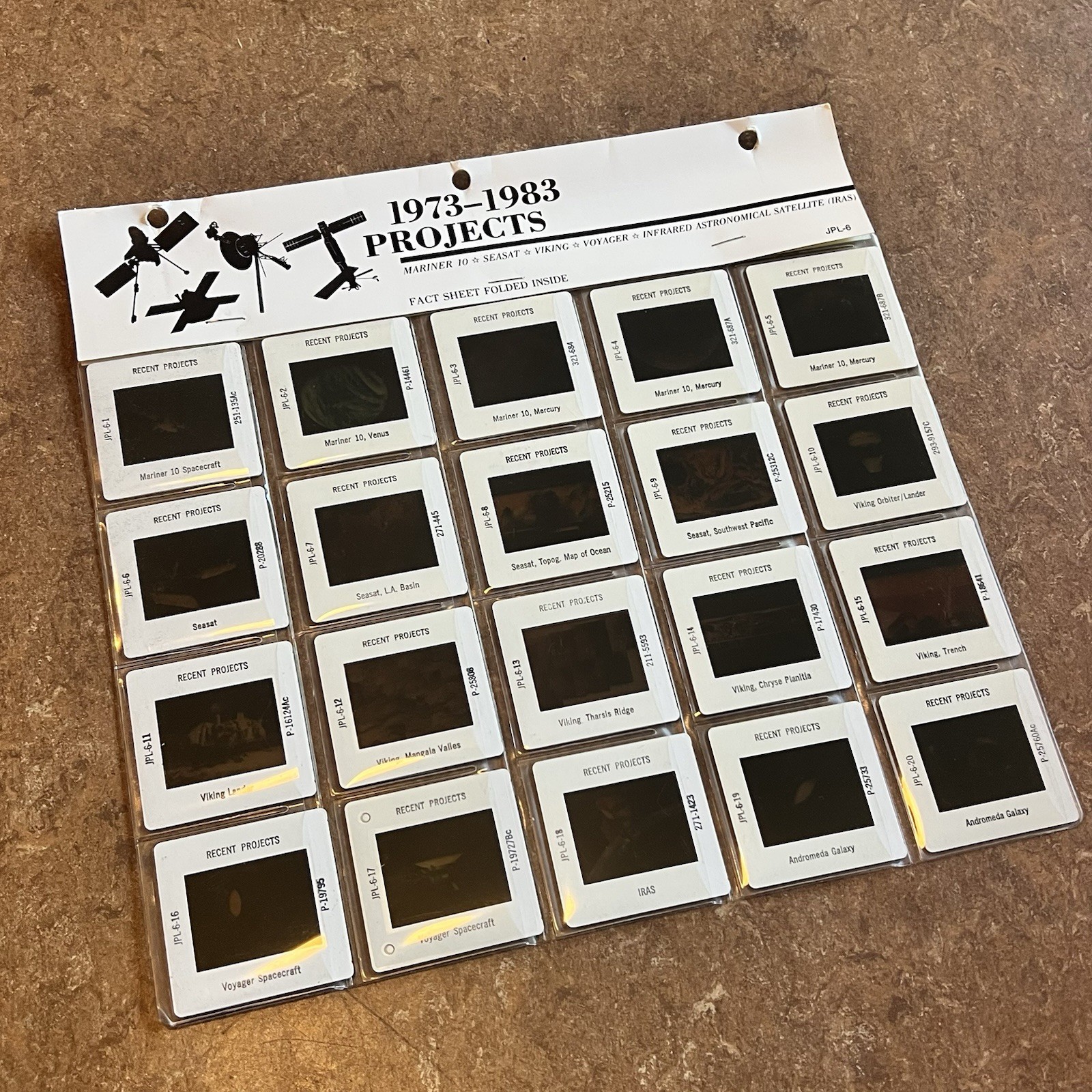 Vintage 35mm Slides Lot Space NASA Planet Astronomy 1973-1983 Projects