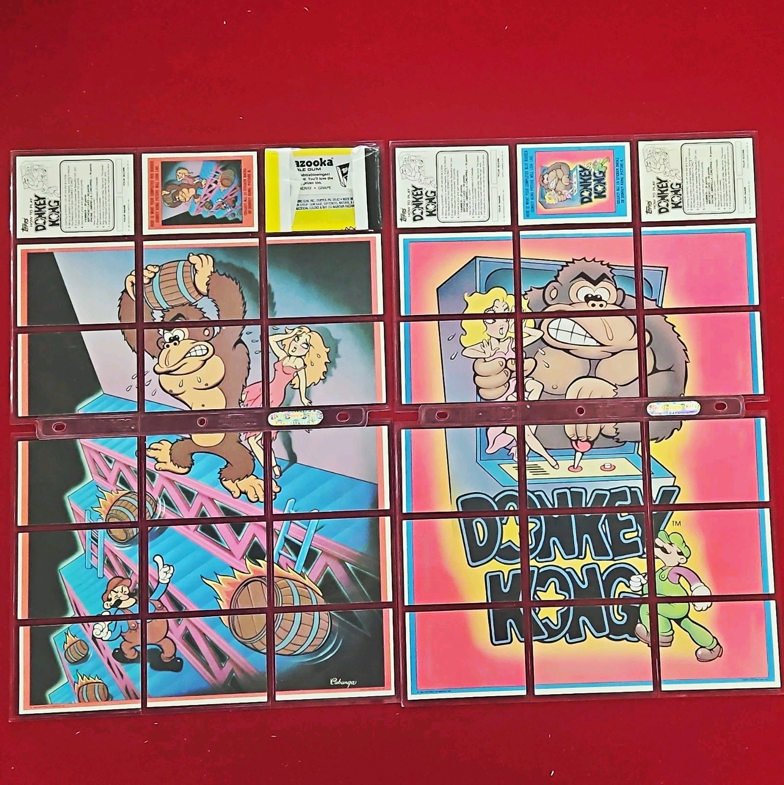 1982 Topps Donkey Kong Full Set 32, 3 Game Pcs 1 Wrapper ~ 