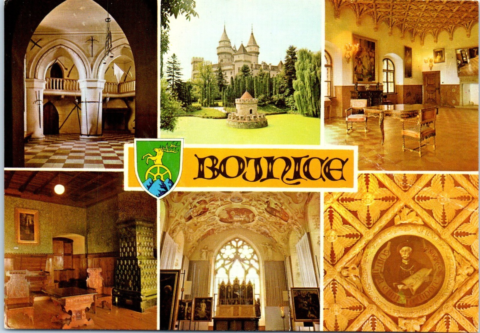 Knights Hall Gothic Castle, Golden Hall,  Bojnice, Slovakia Postcard