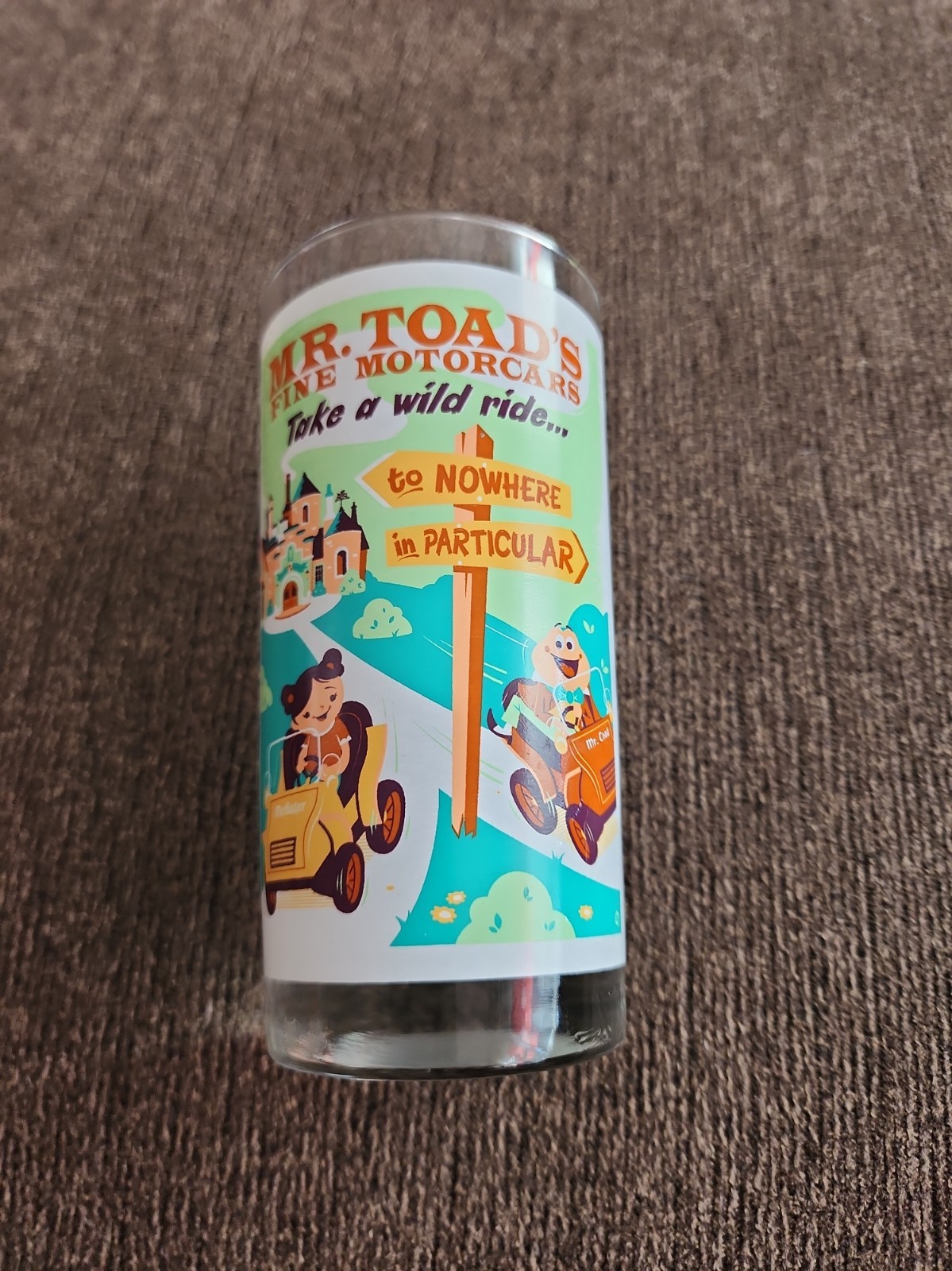 Disney Parks Mr Toad's Wild Ride Drinking Glass Dave Perillo New 