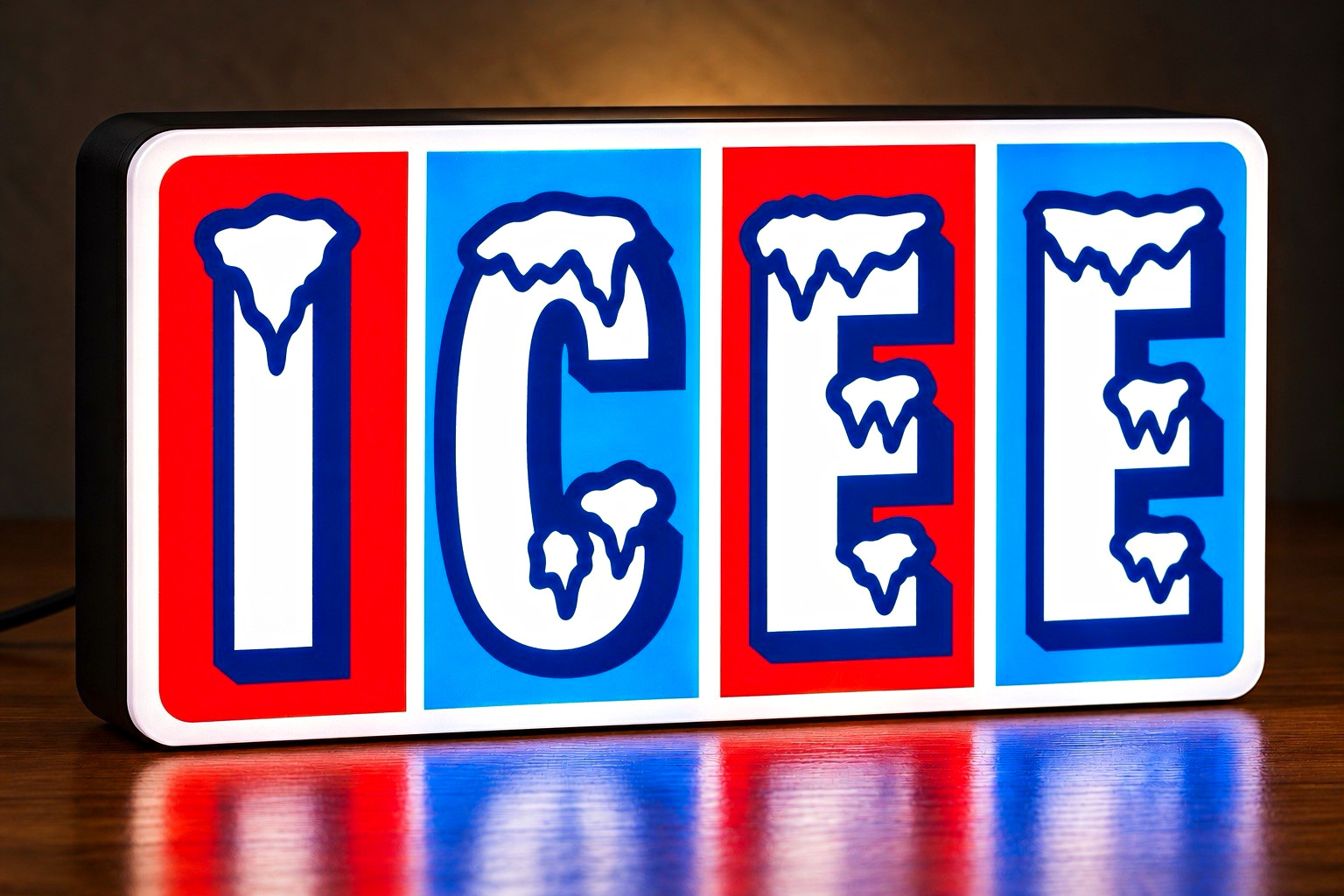 ICEE Frozen Drink LED LightBox Display – Retro Bar Game Room Decor 8”