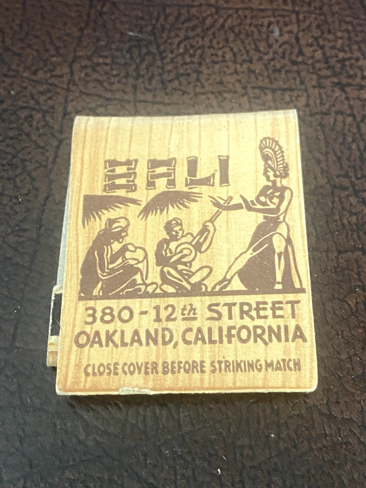 Bali Oakland California Cocktail Lounge Tiki Matchbook