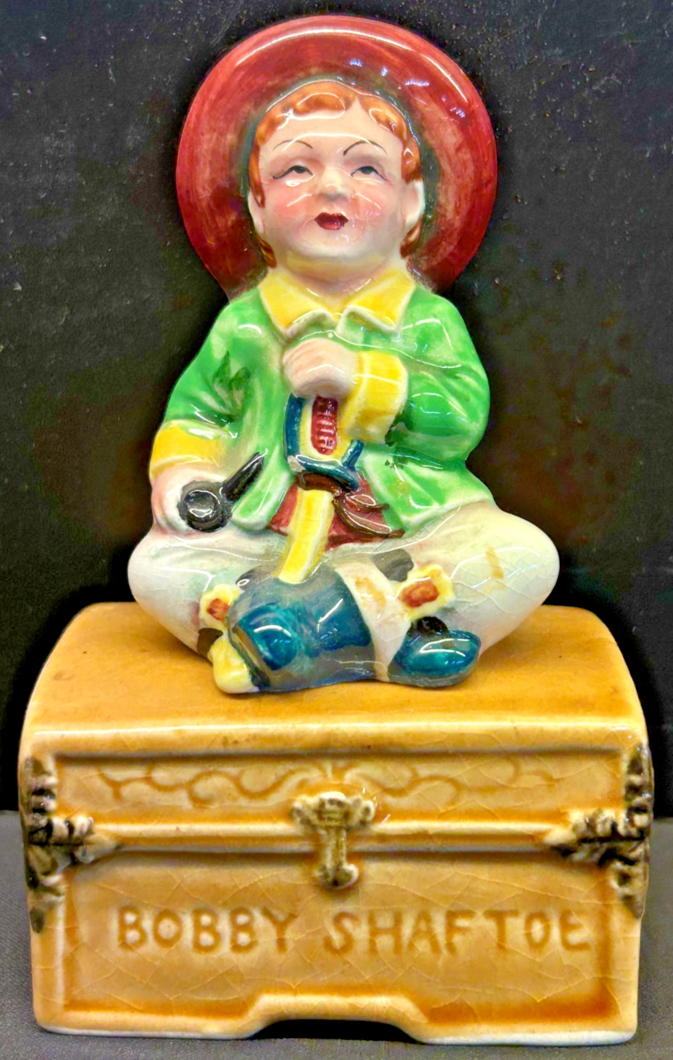🔥🔥RARE Vintage Boy On The Trunk Bobby Shaftoe Salt & Pepper Shakers Japan