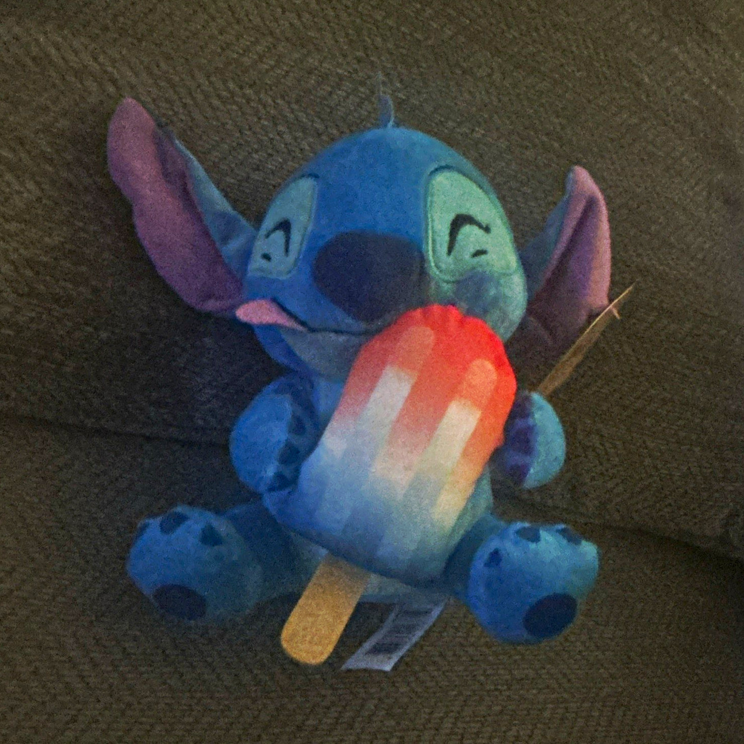 Disney Lilo & Stitch Stitch Blue Plush Toy Holding Popsicle - Disney Franchise