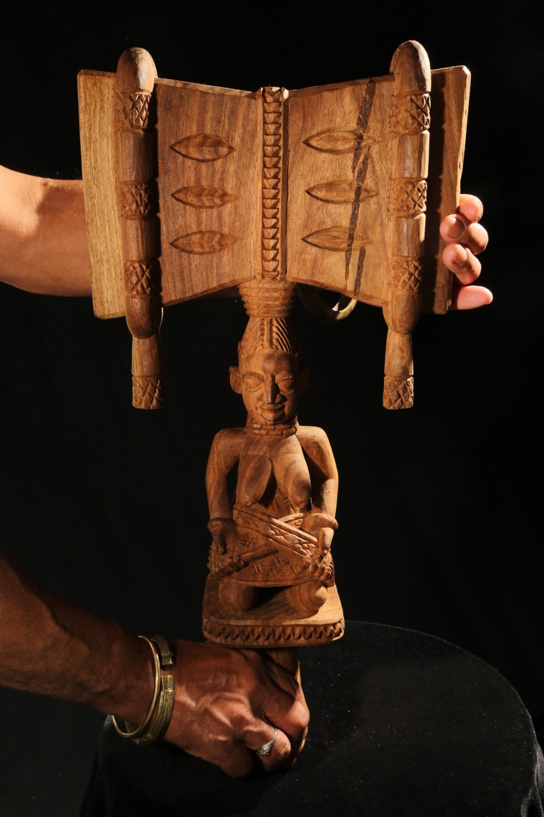 Yoruba carved Oshe Shango dance wand by LA Fakeye Ethnographic object #2