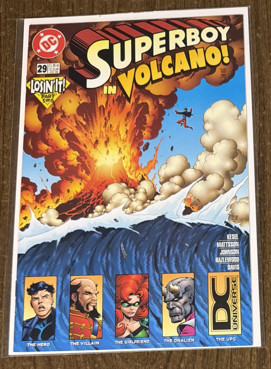 Superboy # 29 / HTF DCU Universe UPC Logo Variant / Knockout  1996 NM DC COMICS