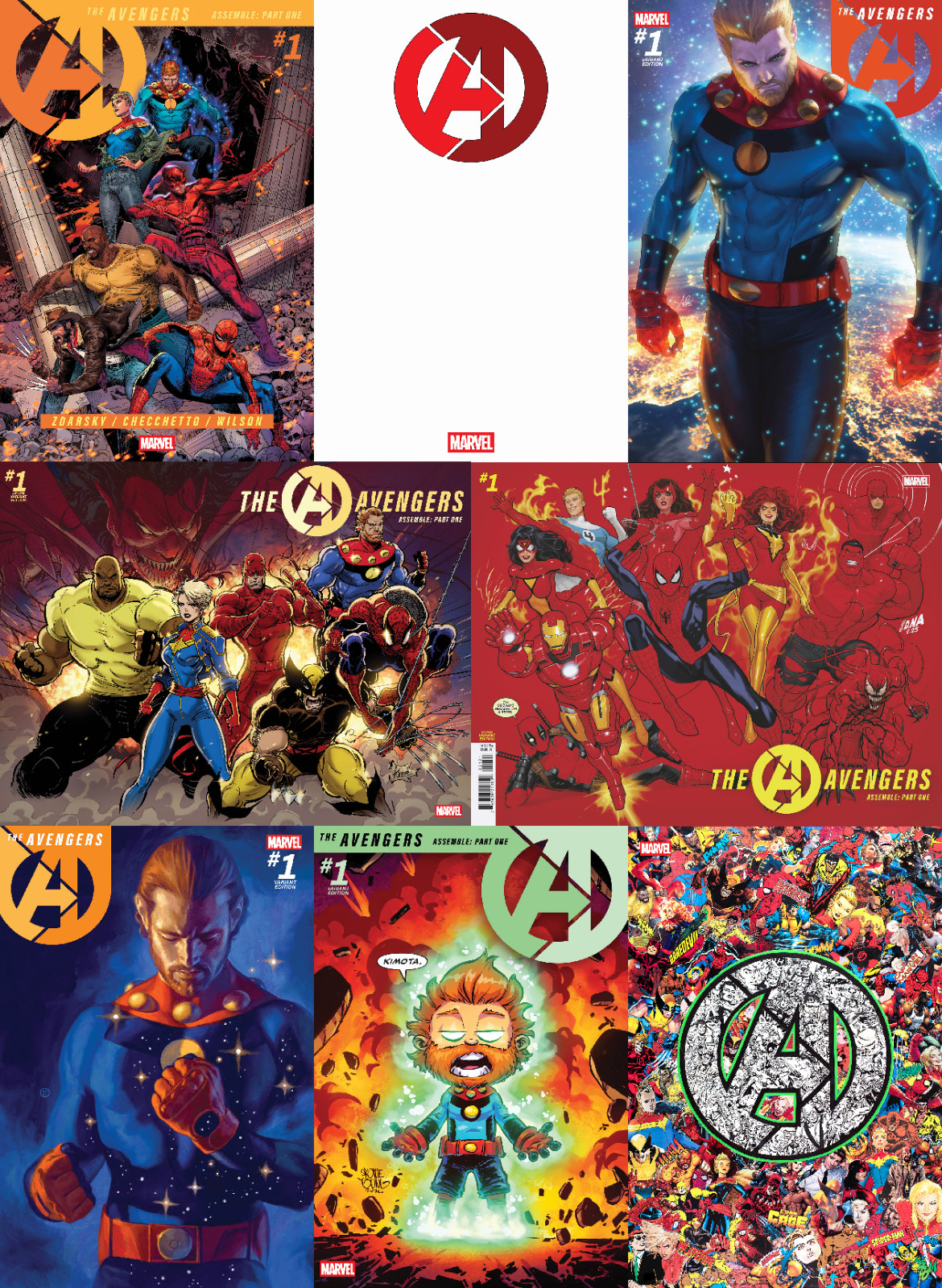 ** Avengers #1 (Marvel, 2026) 8 Cover Set * PRESALE * 11/4 LOT Young Zdarsky **