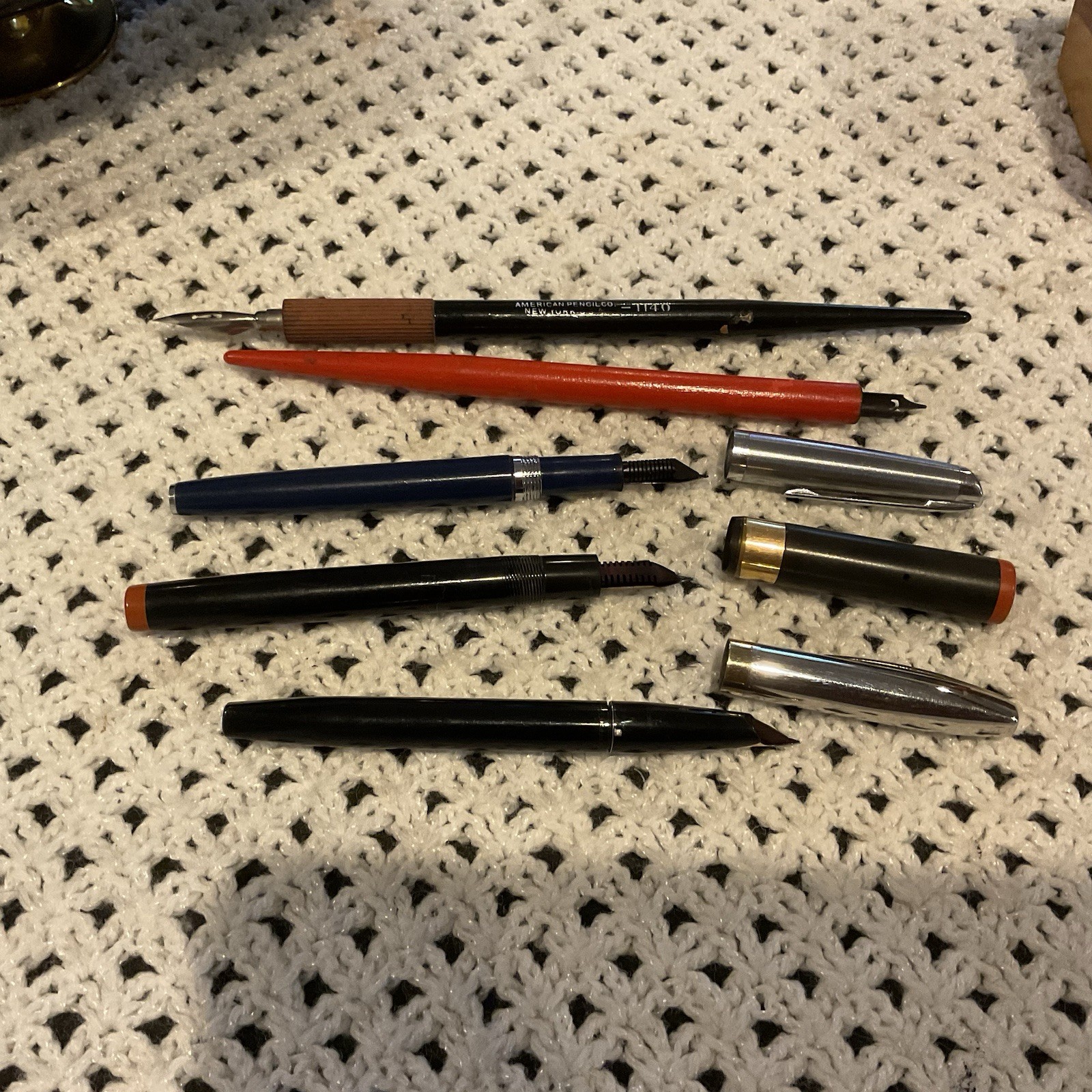 Fountain Pen Lot Sheaffer Lifetime 14K NIB, Jewel, Amer Pencil Co, Unbrand VTG