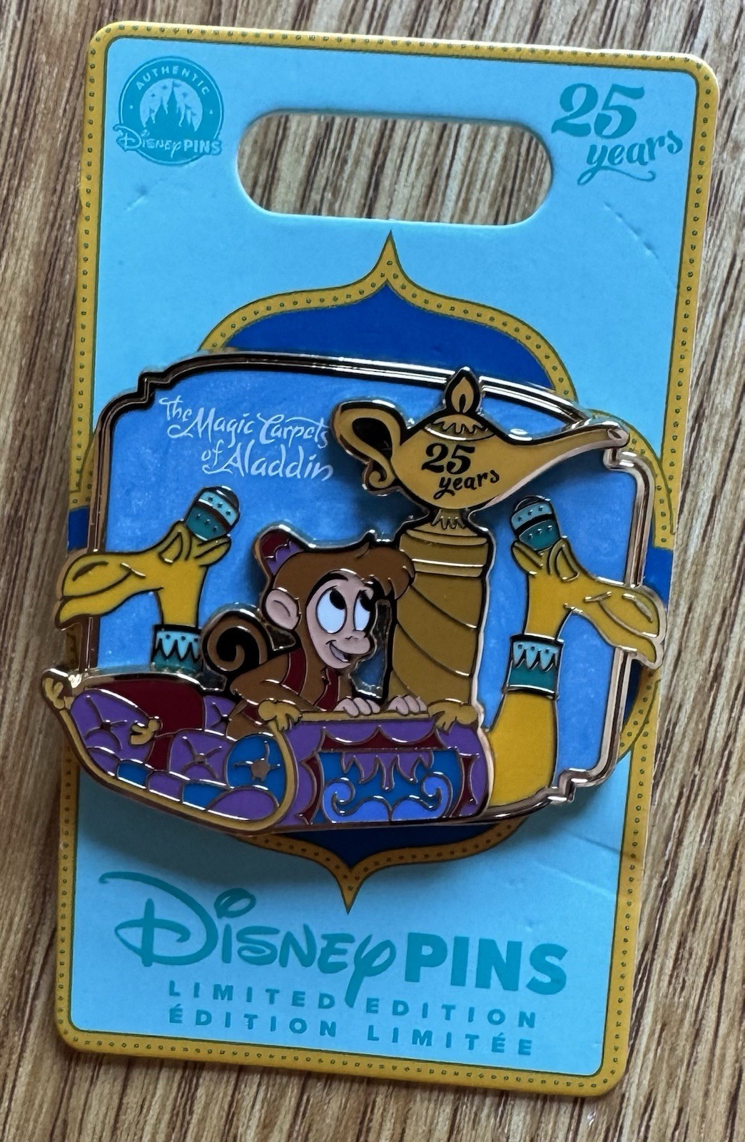 2026 Disney Parks Abu The Magic Carpets Of Aladdin 25th Anniversary Pin LE 2000