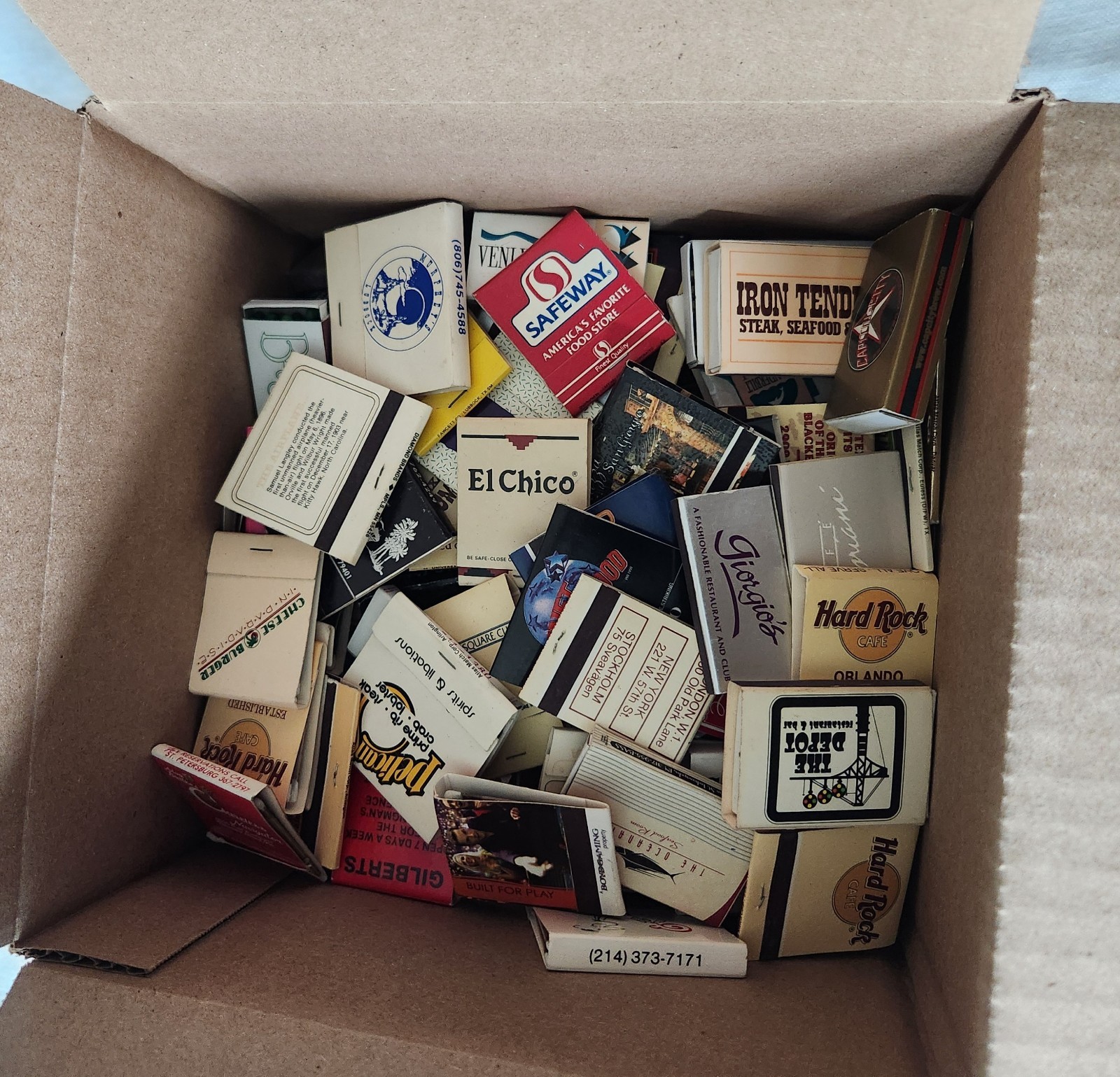 Lot of Over 250 Vintage Matchbook Covers with 1950's 60s Few to No Duplicates