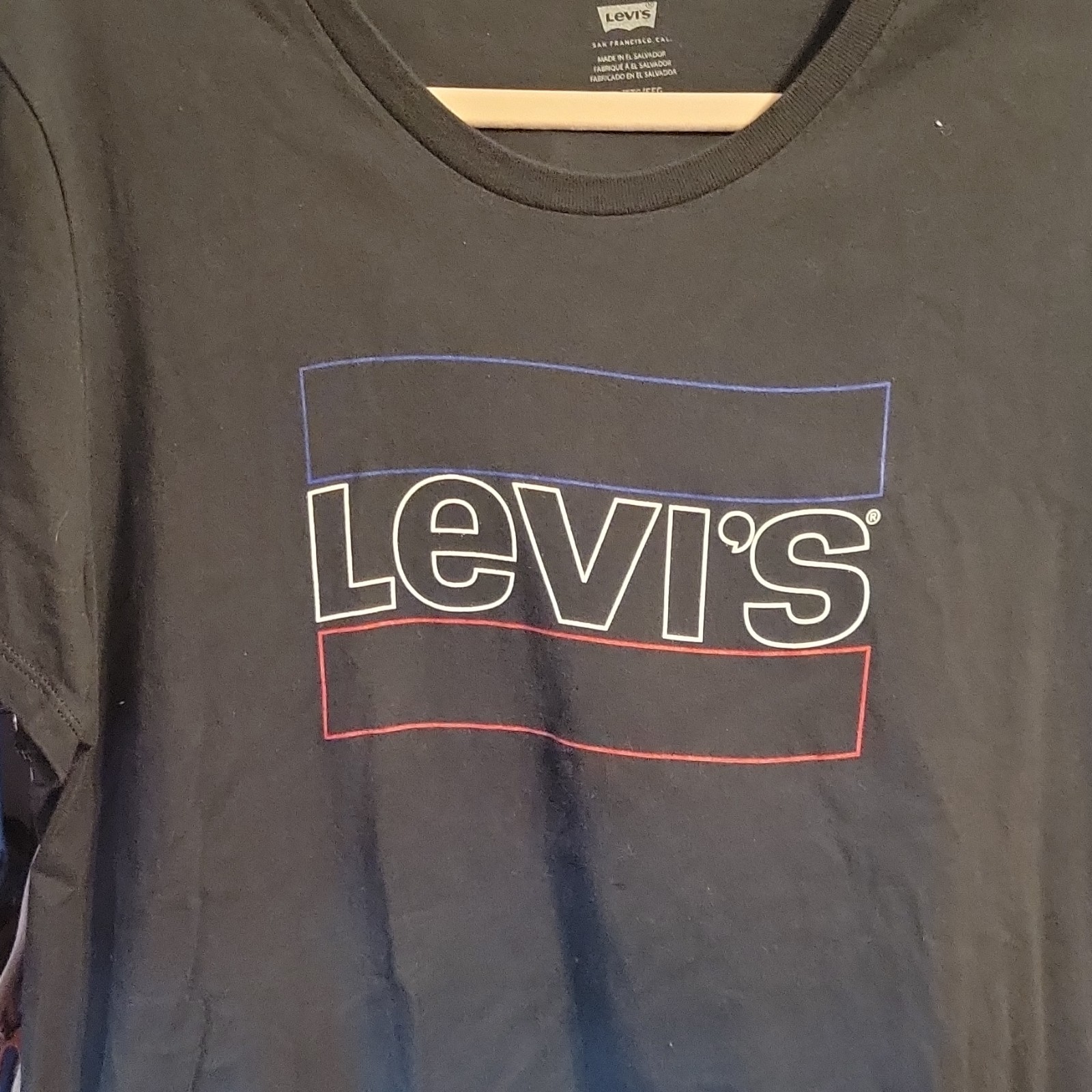 Levi's Men's Black Graphic Logo Crew Neck Short Sleeve Cotton T-Shirt 2XL