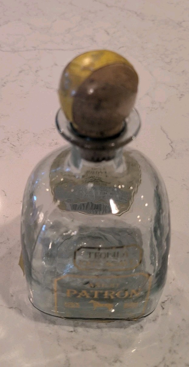VINTAGE 1990\'s PATRON ANEJO TEQUILA SIETE LEGUAS NOM 1120 EMPTY BOTTLE 750 ML