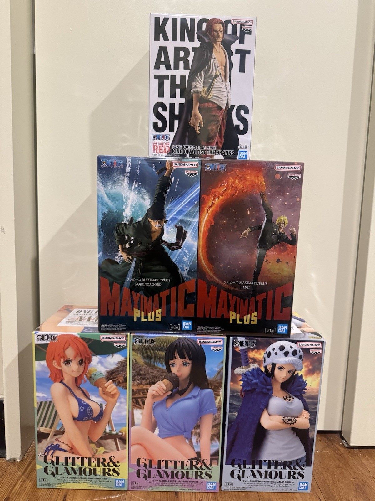 ONE PIECE Banpresto Figure Lot 6pc Shanks Zoro Sanji Nami Robin Law NEW & SEALED