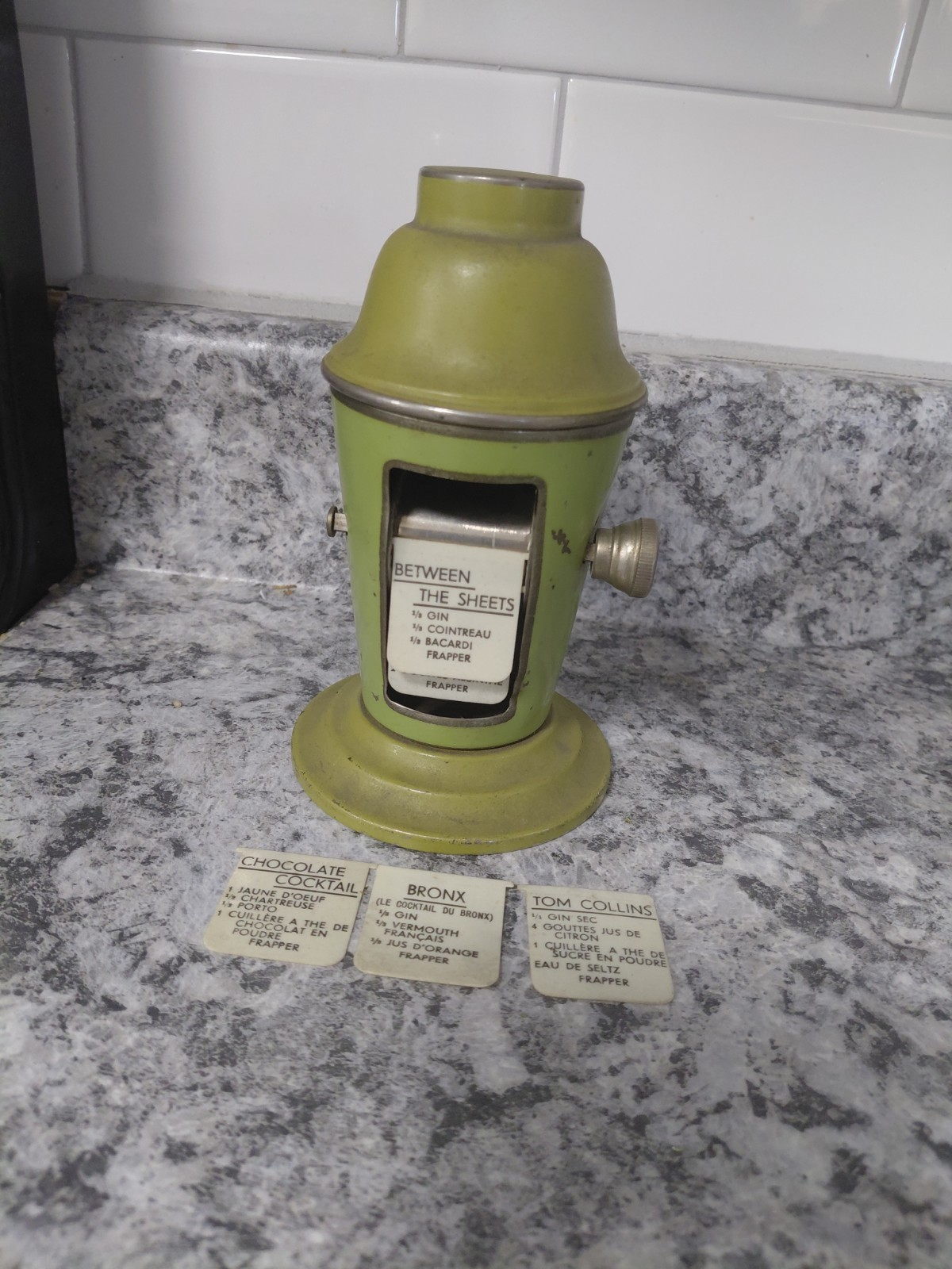 Rare 1930s Art Deco Cocktail Recipe Holder