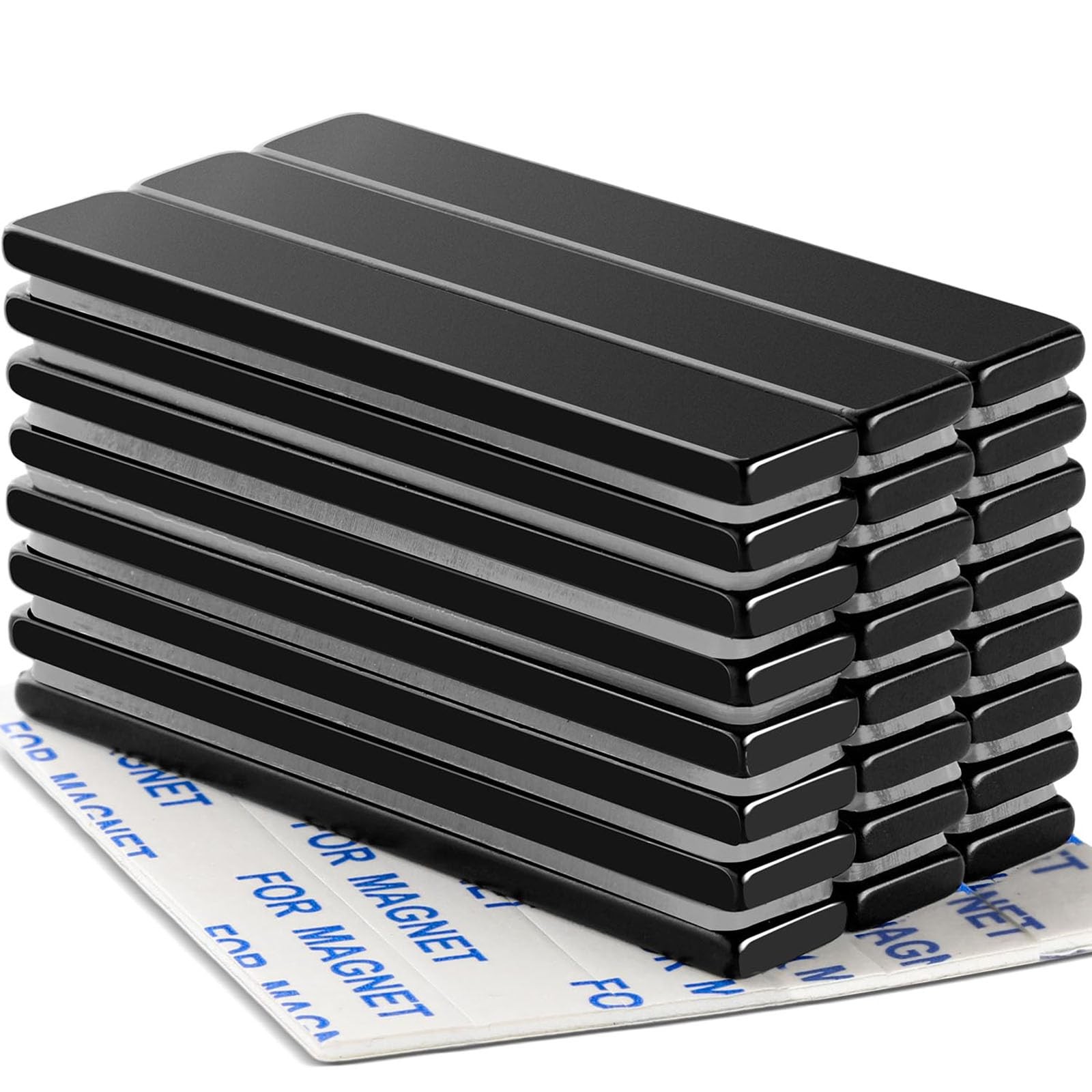 DIYMAG Neodymium Magnets, 24 Pack Strong Magnetic Bar with 60x10x3mm, Black DIYMAG Neodymium Magnets, 24 Pack Strong Magnetic Bar with 60x10x3mm, Black