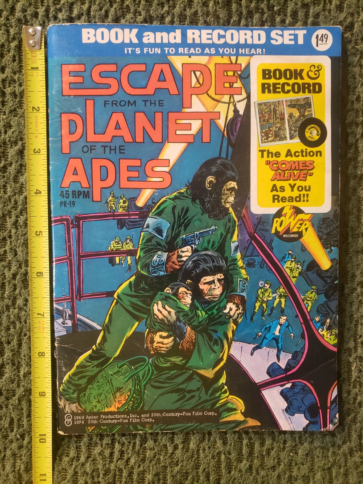 Escape from the Planet of the Apes-Book and Record Set #PR-19A 1974