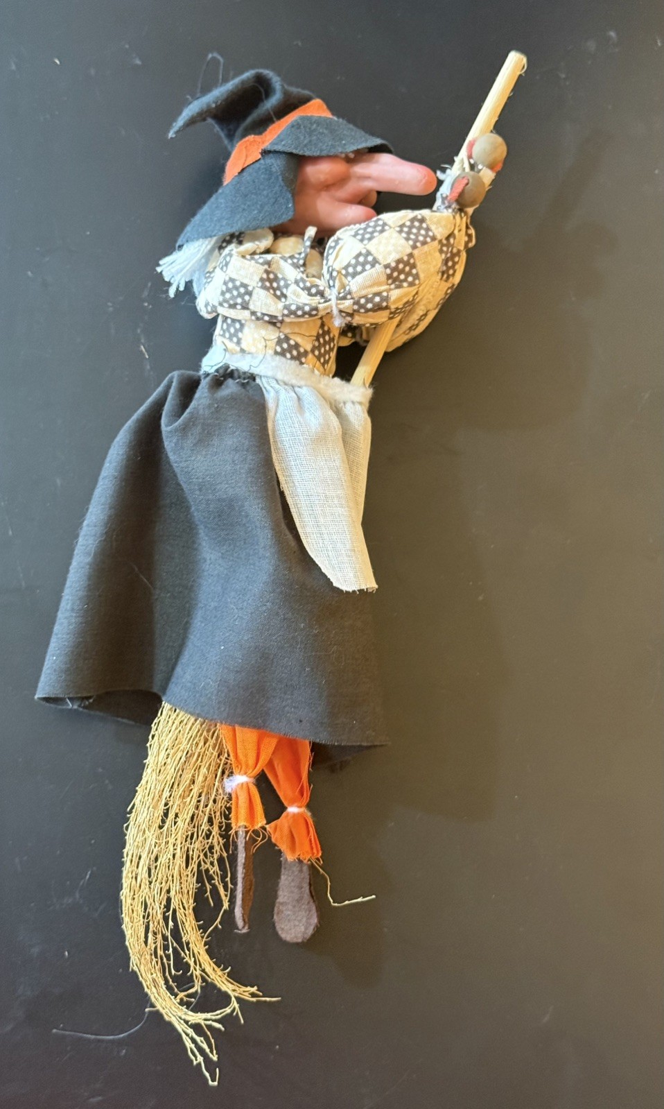 Vintage 1970's Norwegian Kitchen Witch Hanging Good Luck Charm Doll Cottage Gift