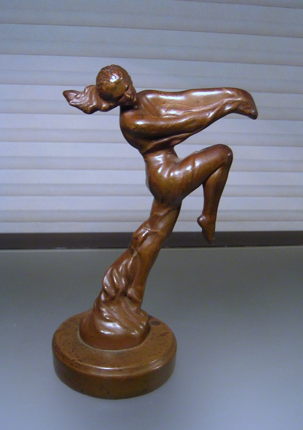 Max le Verrier Art Deco French Bronzed Metal Car Mascot Signed On Base