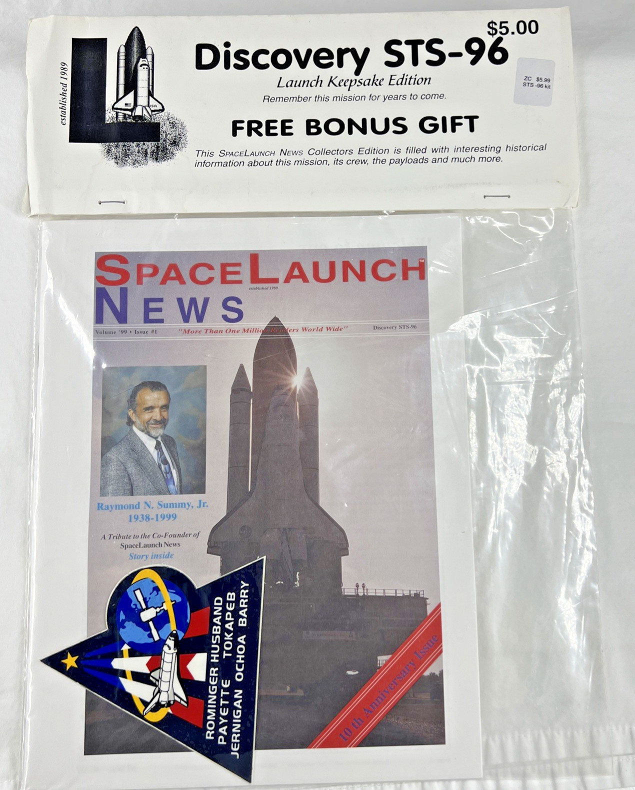 NASA 1999 Space Launch News Shuttle Discovery STS-96 Sealed Gift Collectors Ed