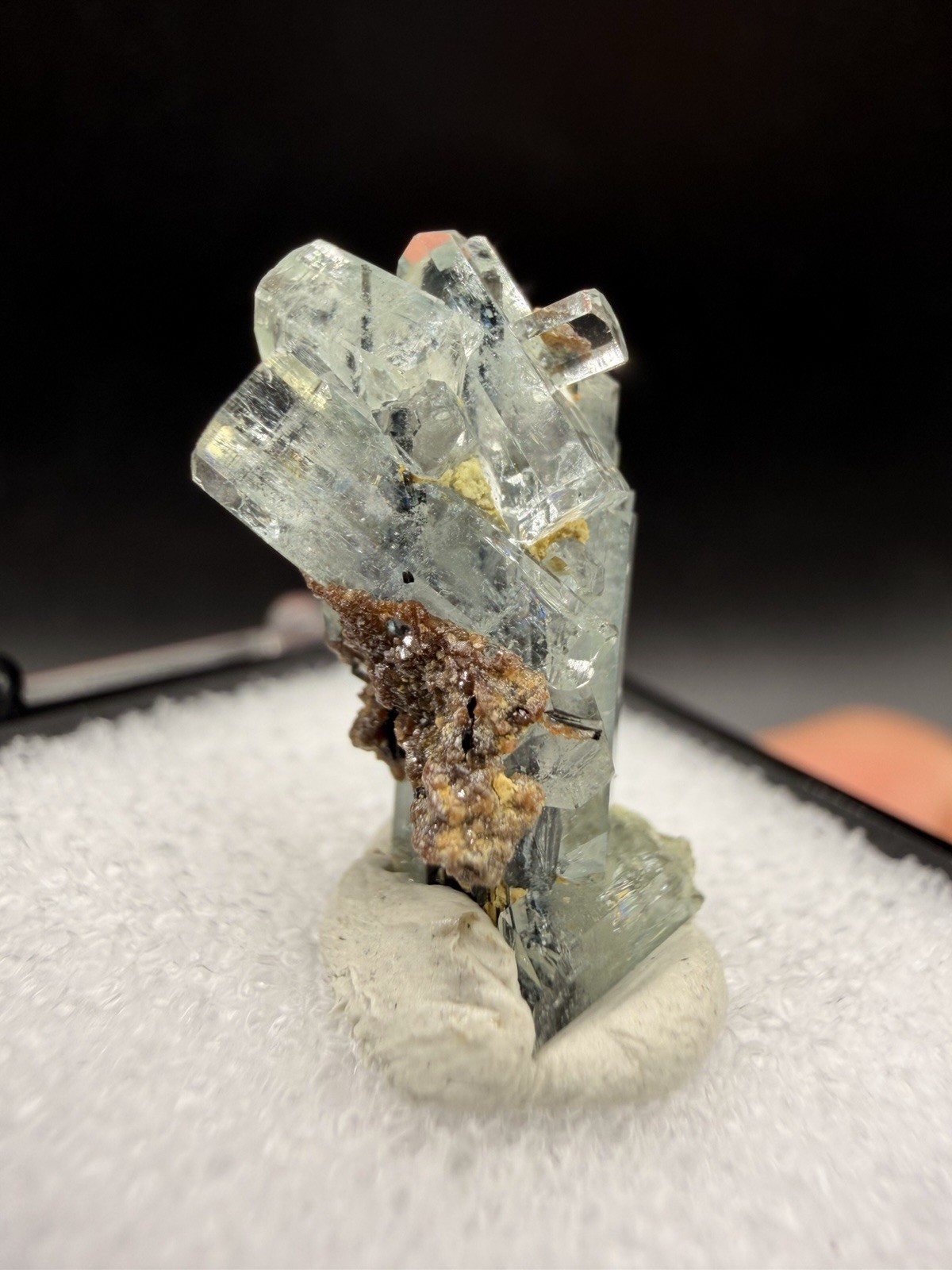 Gem Aquamarine Spray w/ Schorl Inclusions (Thumbnail)- Erongo Mountains, Namibia