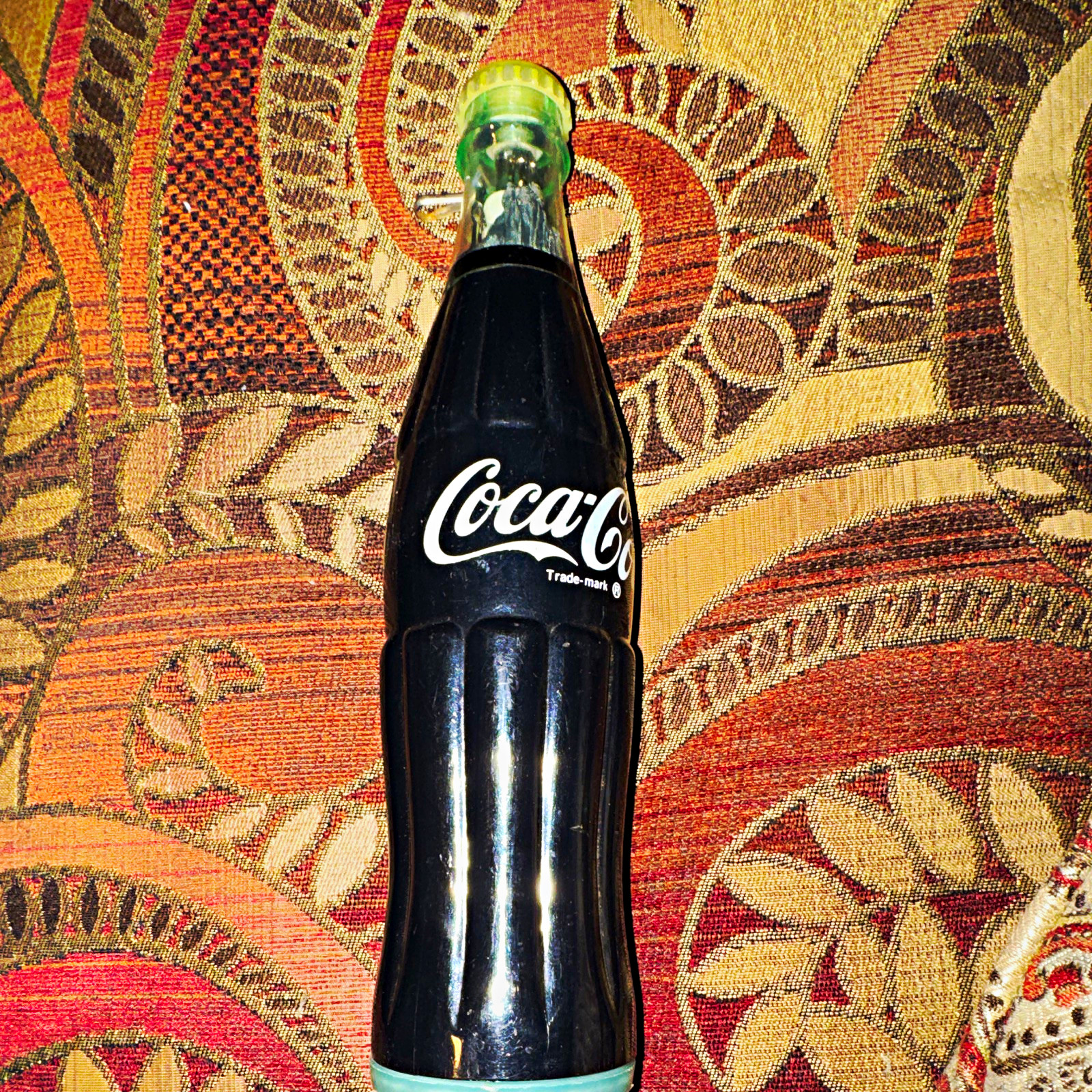 Vintage 1985 plastic Coca Cola bottle umbrella