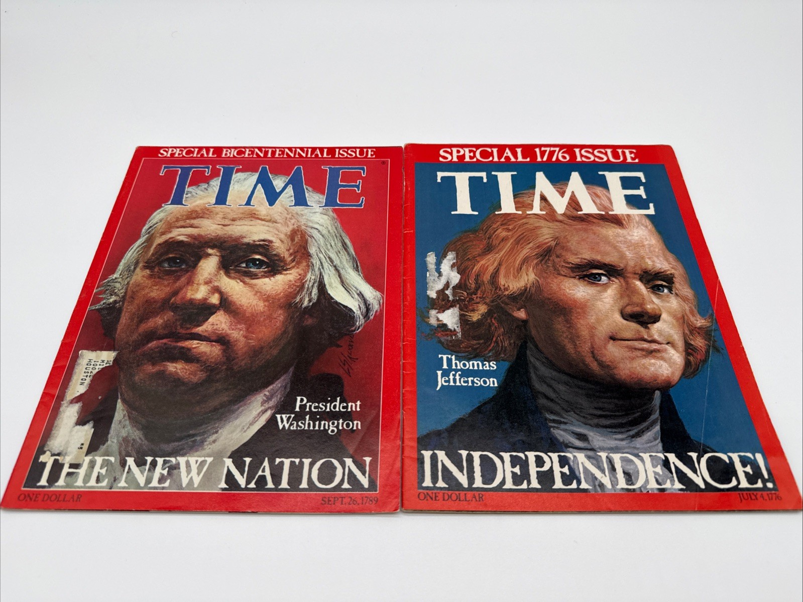 Vintage TIME Magazine Bicentennial Lot 1976 Washington Jefferson Special Issues