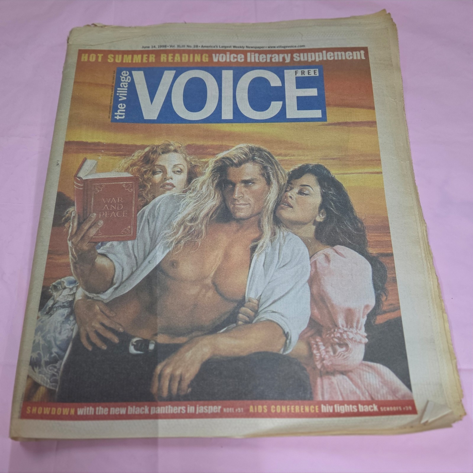 1998 Village Voice Literary Supplement Hot Summer Reading Vintage Newspaper