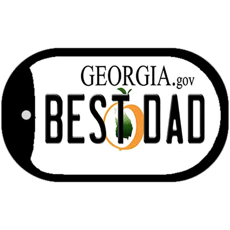 Best Dad Georgia Novelty Metal Dog Tag Necklace 2\