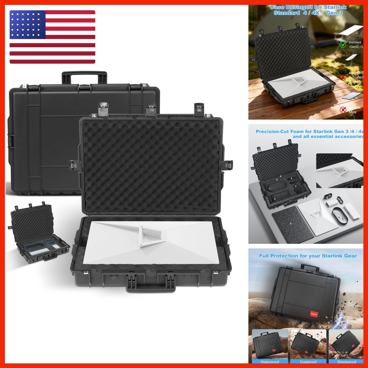 Regetek Starlink Standard 4X Case, Starlink Standard 4/4X/V3/V4 Gen 4 Case