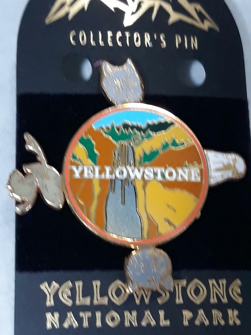 Yellowstone National Park ~ Lower Falls ~ Lapel Pin Collectors TRAVEL SOUVENIR 