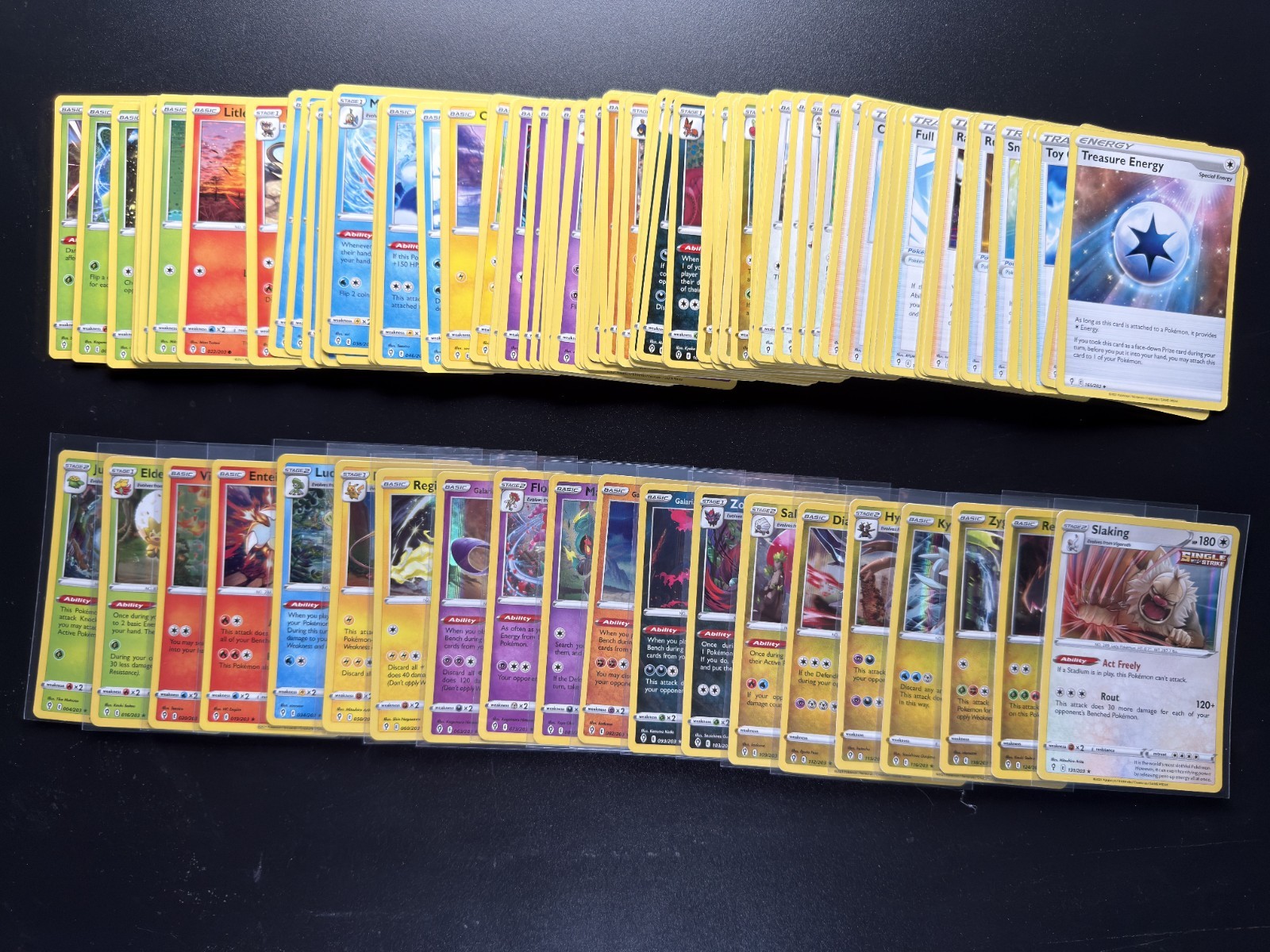 Pokemon TCG Evolving Skies 100% COMPLETE Base C/UC Holo Set - 132 Cards NM