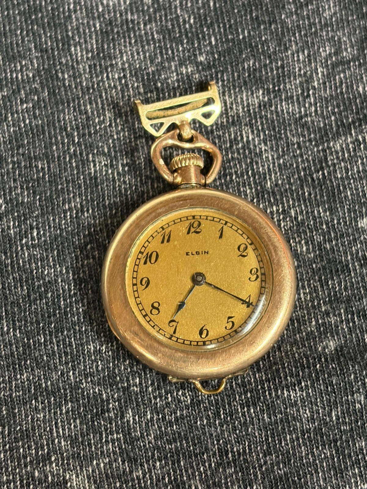 Vintage Elgin Gold Filled Pocket Watch Pendant Repair/Parts