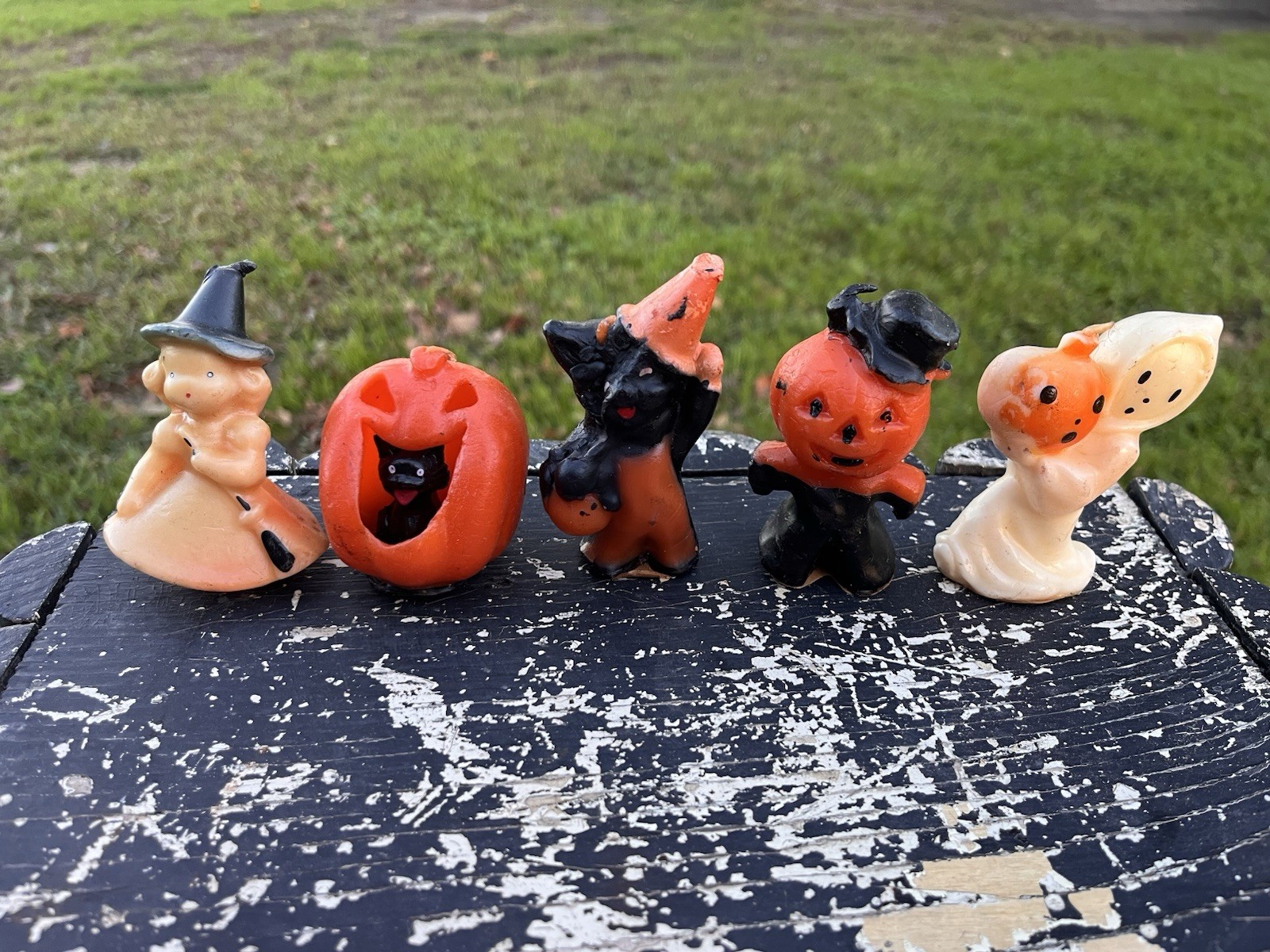 Vintage Lot Of Halloween Gurley Candles 