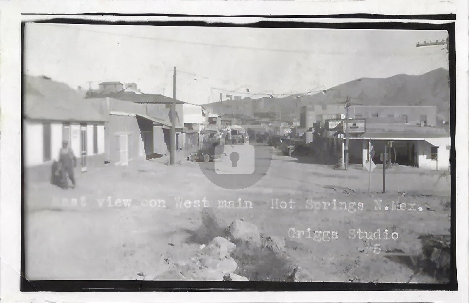 West Main St Hot Springs NM New Mexico storefronts RPPC Photo Postcard COPY