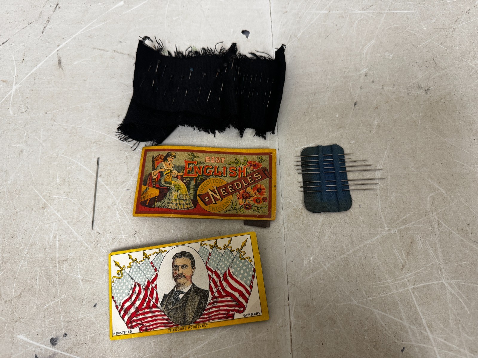Vintage Theodore Roosevelt Redditch English Sewing Needles Lot