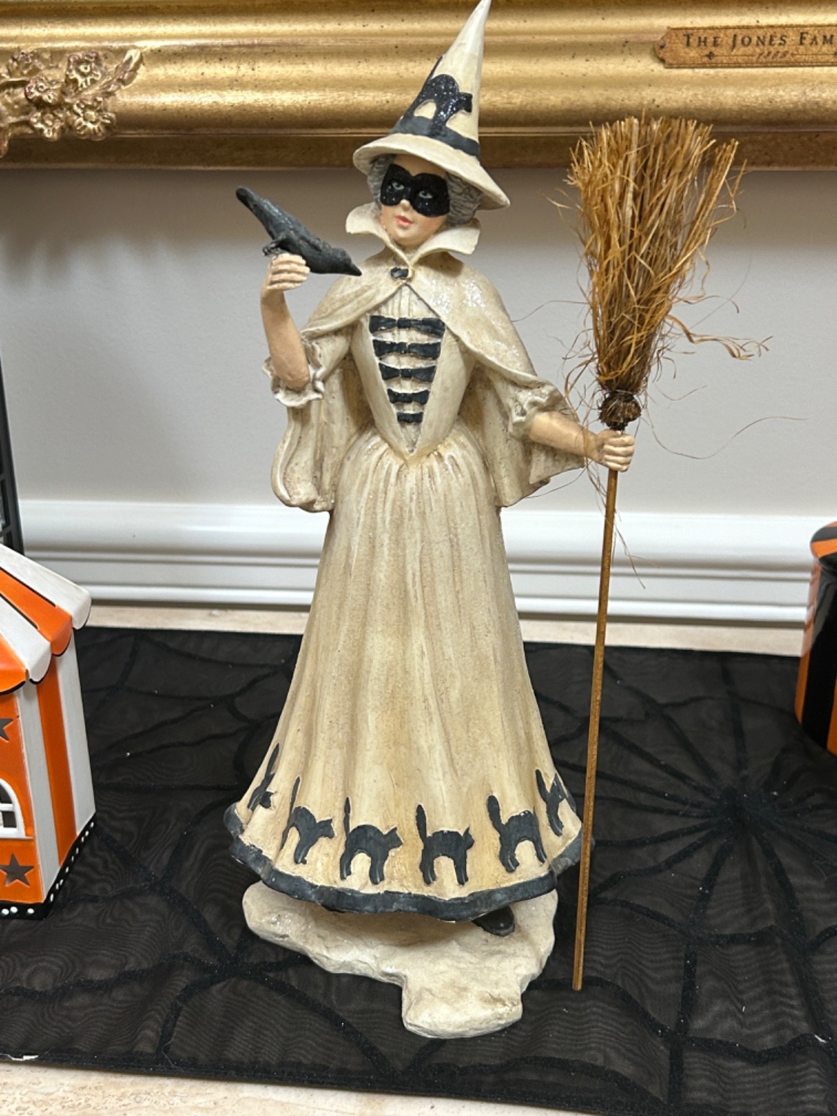Bethany Lowe The Good Witch & Bird White Halloween Collectible 18\