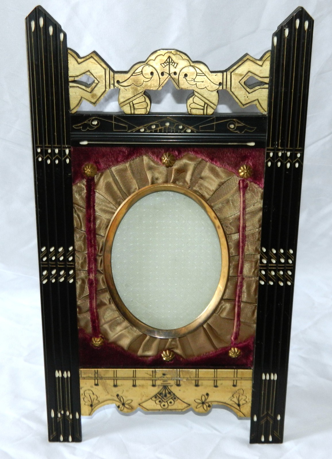 Stunning EASTLAKE 1870 Ebony & Gilt Antique VICTORIAN Portrait Frame WOW