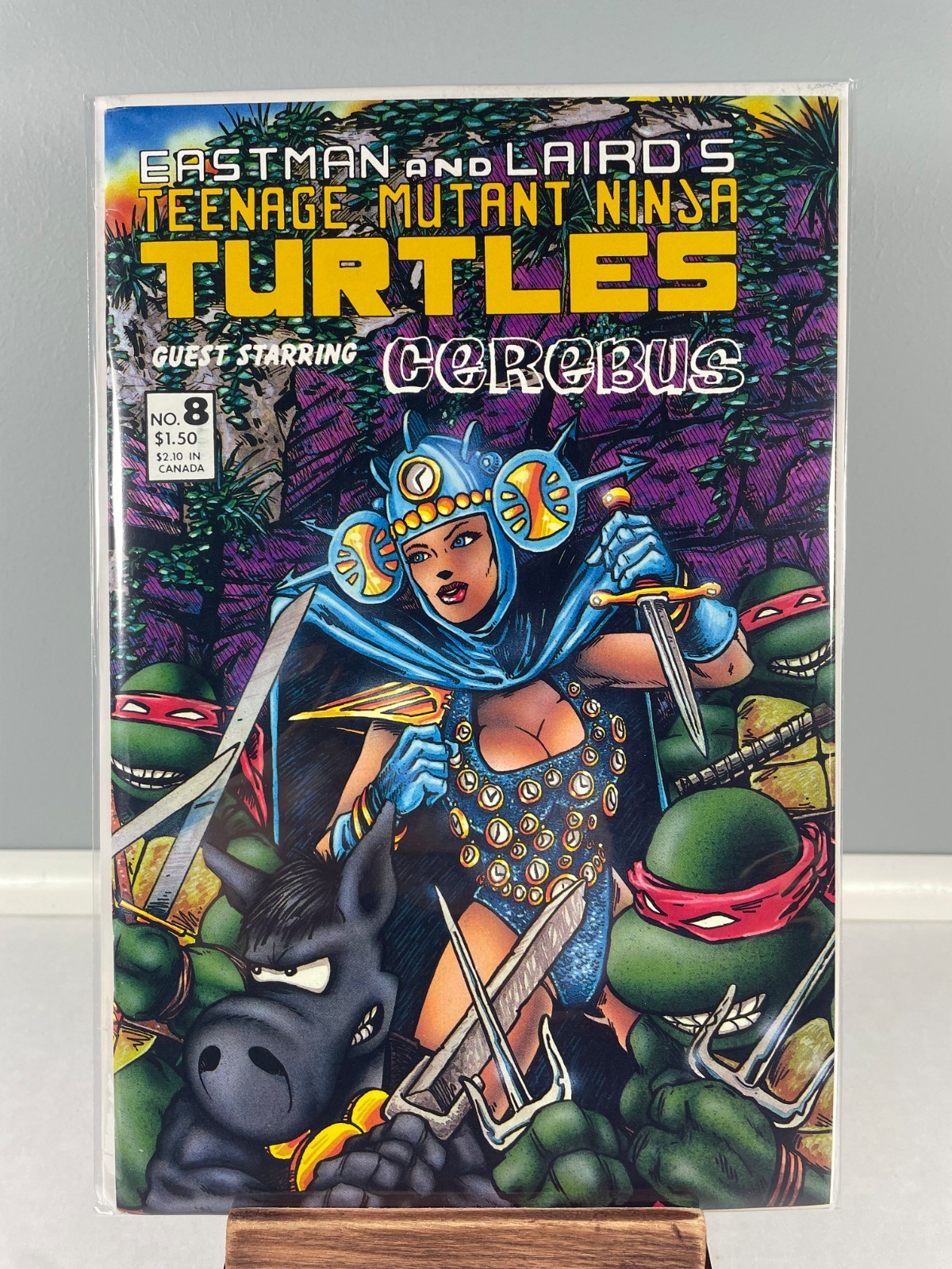 Teenage Mutant Ninja Turtles Issue #8 (With Cerebus)- Mirage Studios 1986