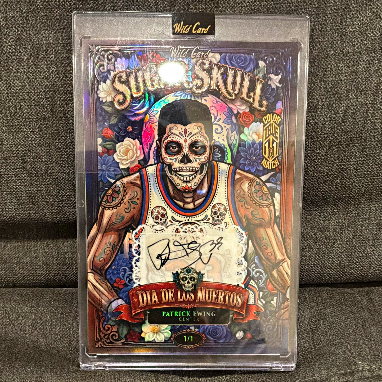 Wild Card 2026 Sugar Skull Dia De Los Muertos Patrick Ewing Auto 1/1 SSCM1-PE2A