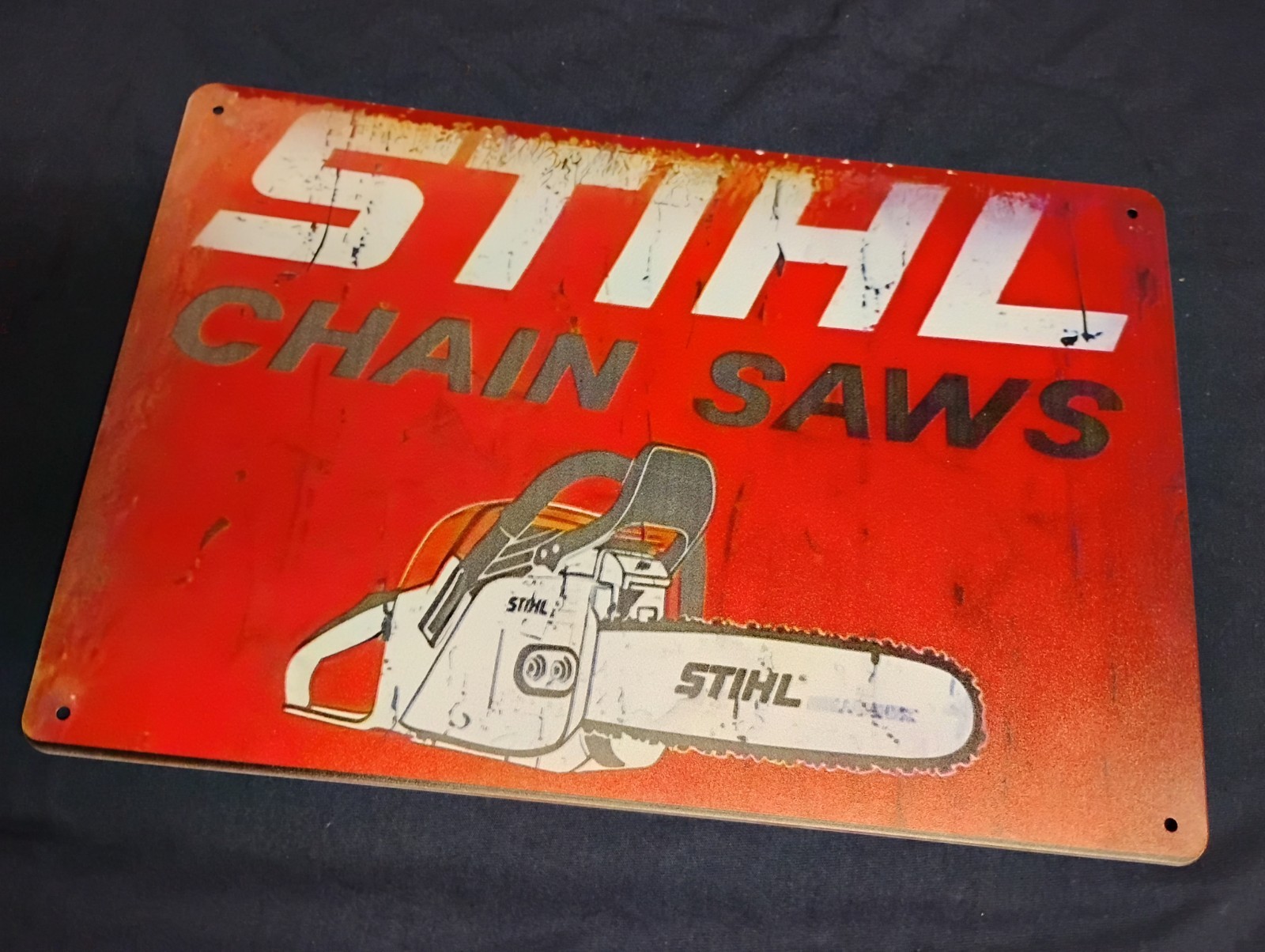 New Stihl ChainSaw Metal Sign 12x8