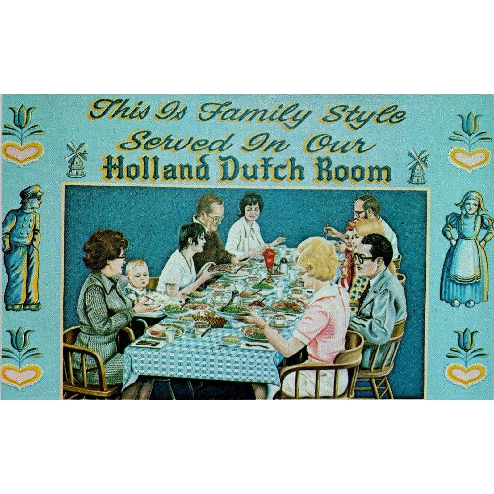 Dutch Haven Restaurants Village of Shops Pennsylvania Dutch Country Postcard PD7
