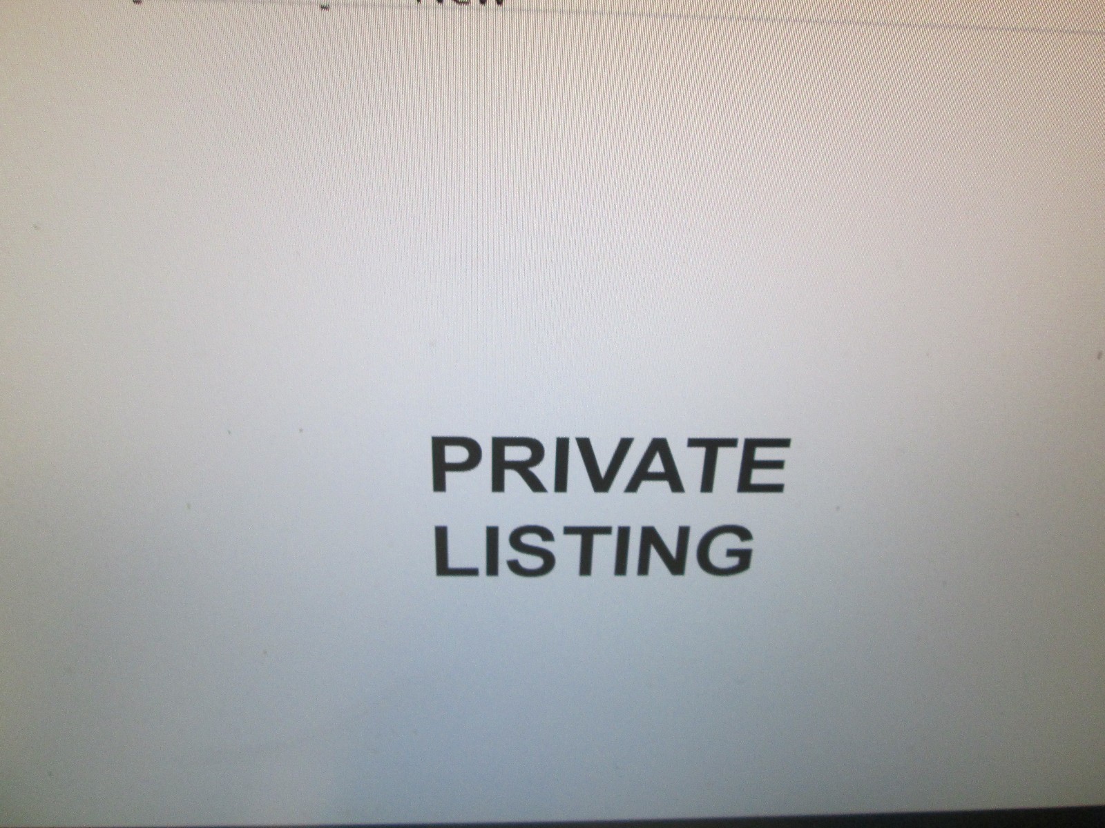 PRIVATE LISTING FOR SM
