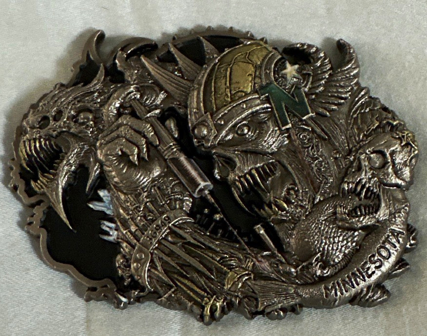 Minnesota Drug Recognition Expert Skull Silver Metal Western Belt Buckle 1.5\