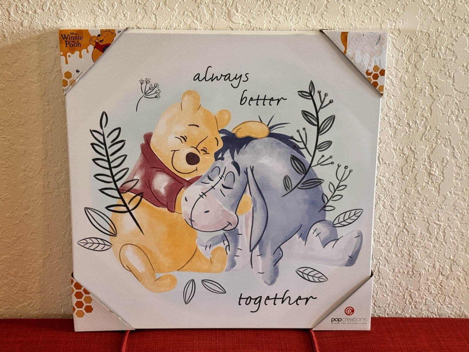 Disney Winnie The Pooh And Eeyore 16” X 16” Wall Art NEW