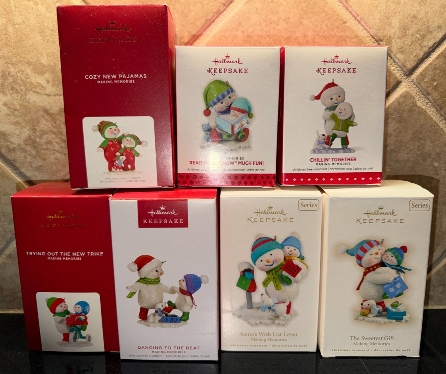 Hallmark Ornaments Making Memories Lot of 7 - 2009 2010 2013 2015 2020 2021 2023