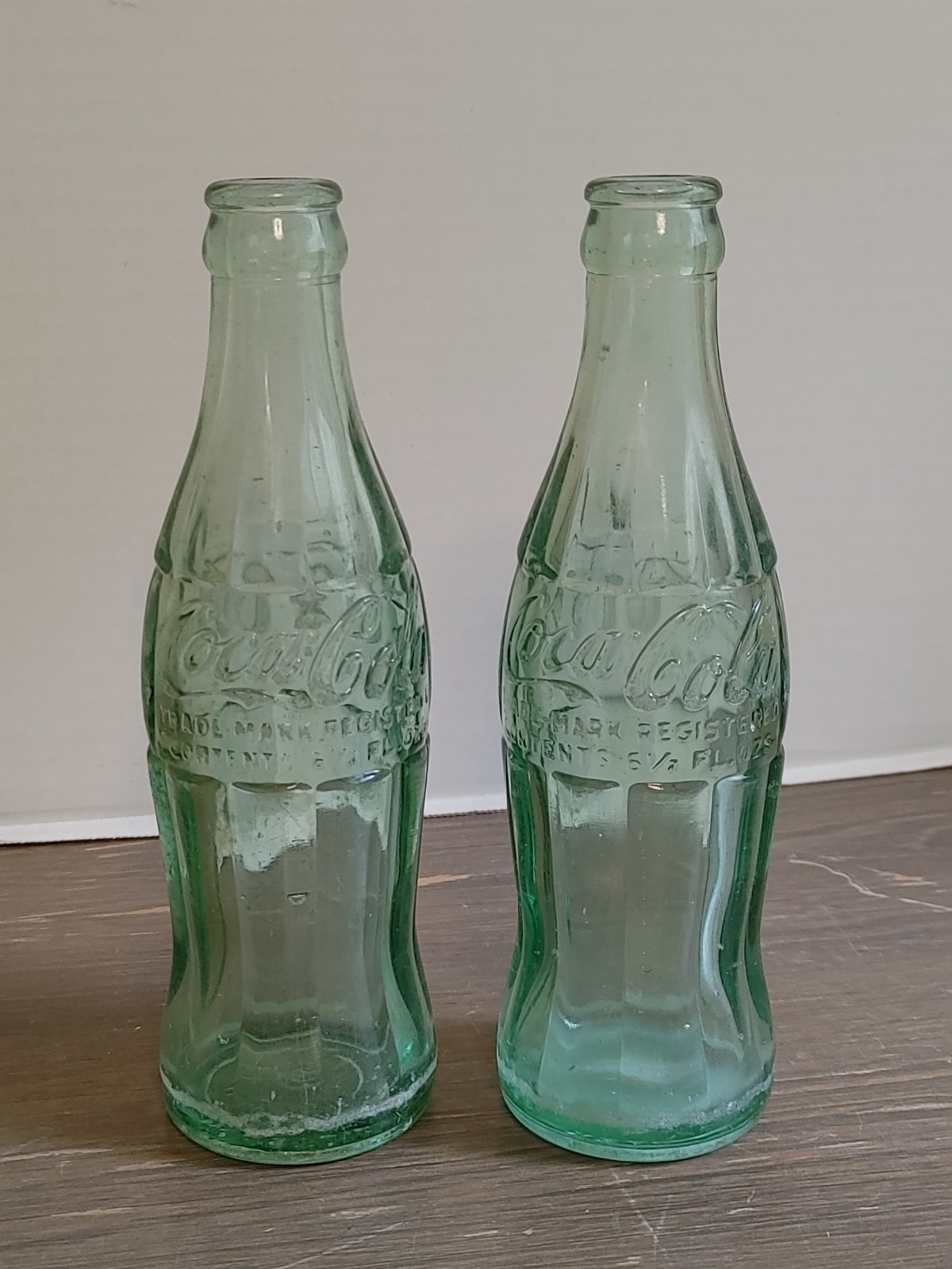 Vintage Coca Cola Bottles Lot 1958 Houston 1961 Longview Texas 6.5 Oz Coke Hobbl