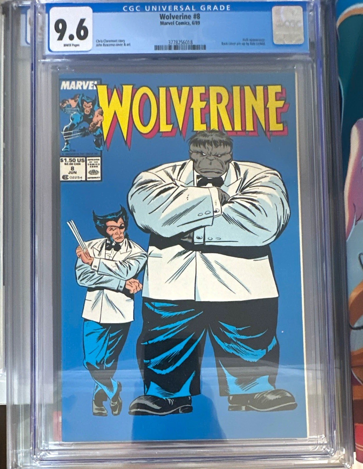 Marvel Comics Wolverine #8 (1989) CGC 9.6 Near Mint+ Graded Comic Book