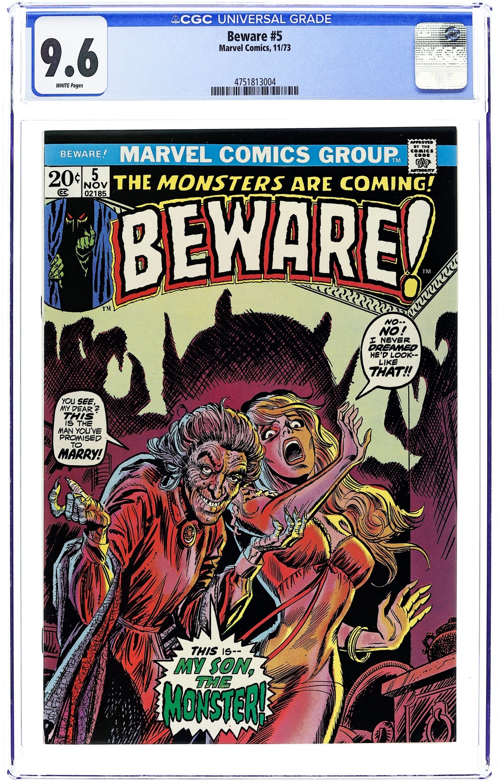 Beware #5 CGC 9.6 1973 4751813004
