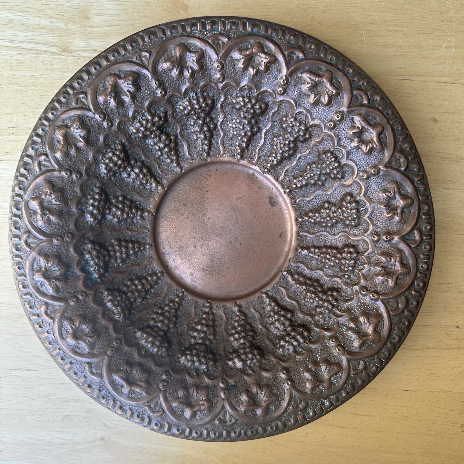 VTG Armenian Turkish Hammered Solid Copper Bowl 10\