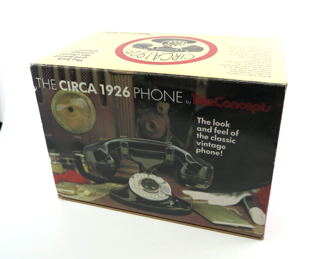 NOS TeleConcepts BONE The Circa 1926 Collectible Push Dial Telephone With Box